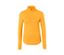 T-shirt technique thermique orange fluo à manches longues et fermeture éclair courte.