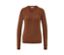 Pull en maille torsadée cognac.