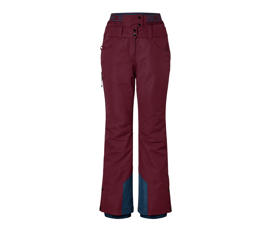 Pantalon de ski et de snowboard bordeaux.