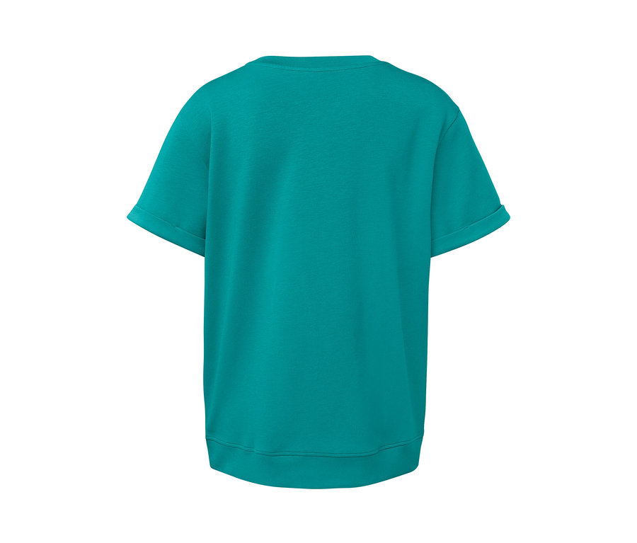 T-shirt turquoise en mélange avec modal.