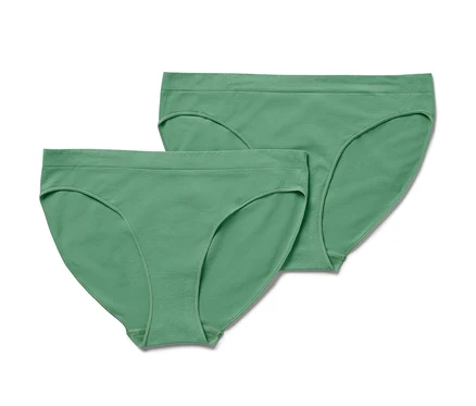 Deux slips Seamless verts.