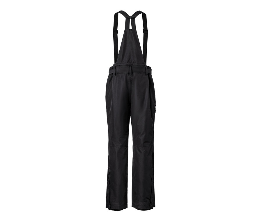 Pantalon de ski noir à bretelles.