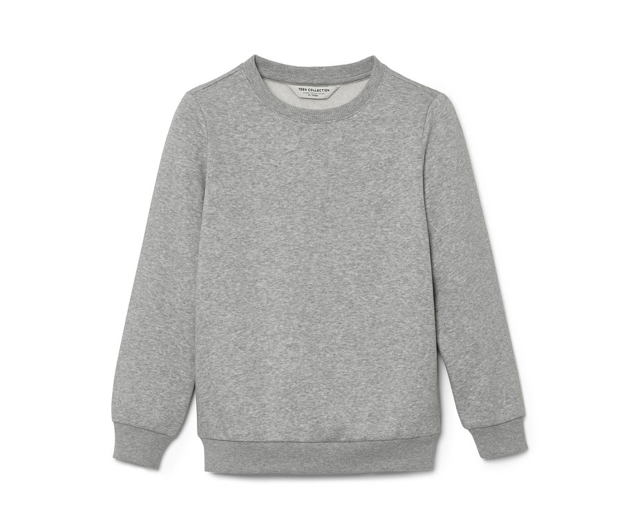 Sweat-shirt gris pour enfant avec intérieur gratté.