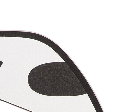 Planche de natation arena noire avec logo et inscription blancs.