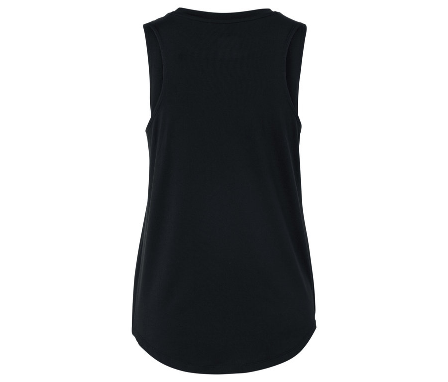 Débardeur noir vu de dos.