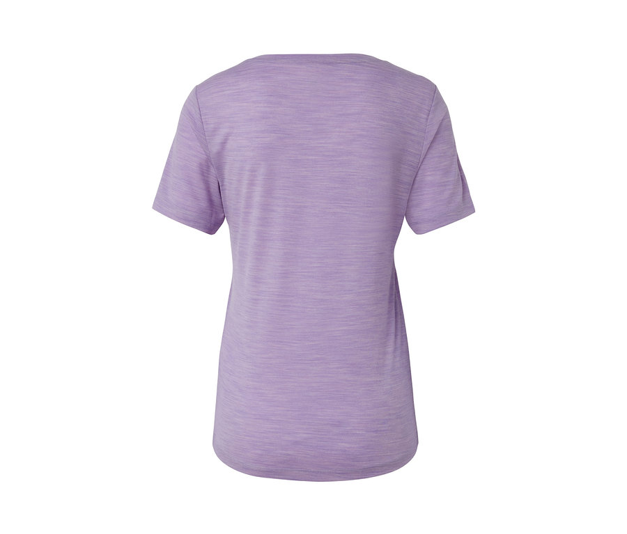 T-shirt violet avec laine mérinos.