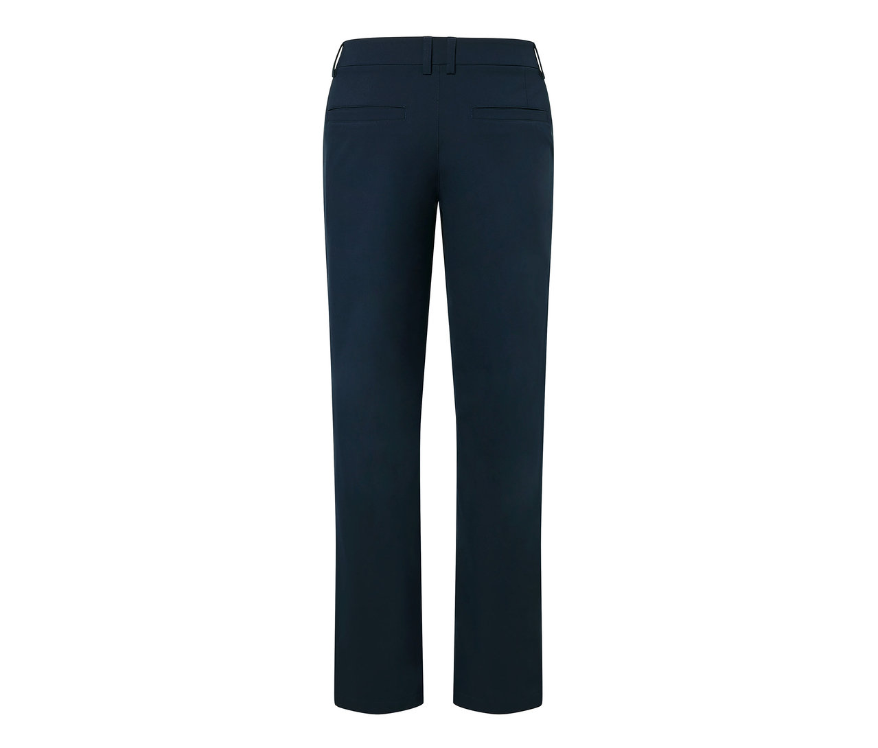 Pantalon d’extérieur bleu marine vu de dos.