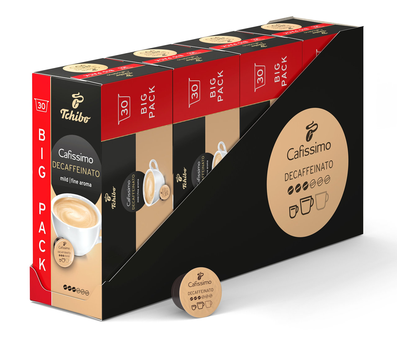 Boîte de capsules de café Cafissimo Decaffeinato – décaféiné – 120 capsules.
