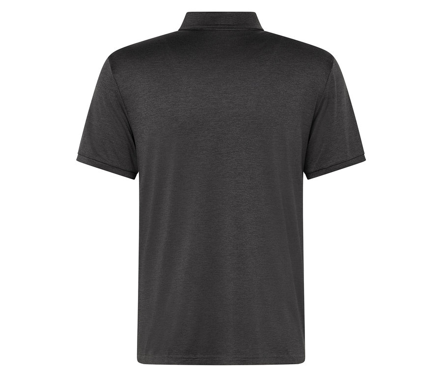Vue arrière d'un polo gris foncé.