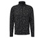 Sweat-shirt noir et blanc avec fermeture éclair.