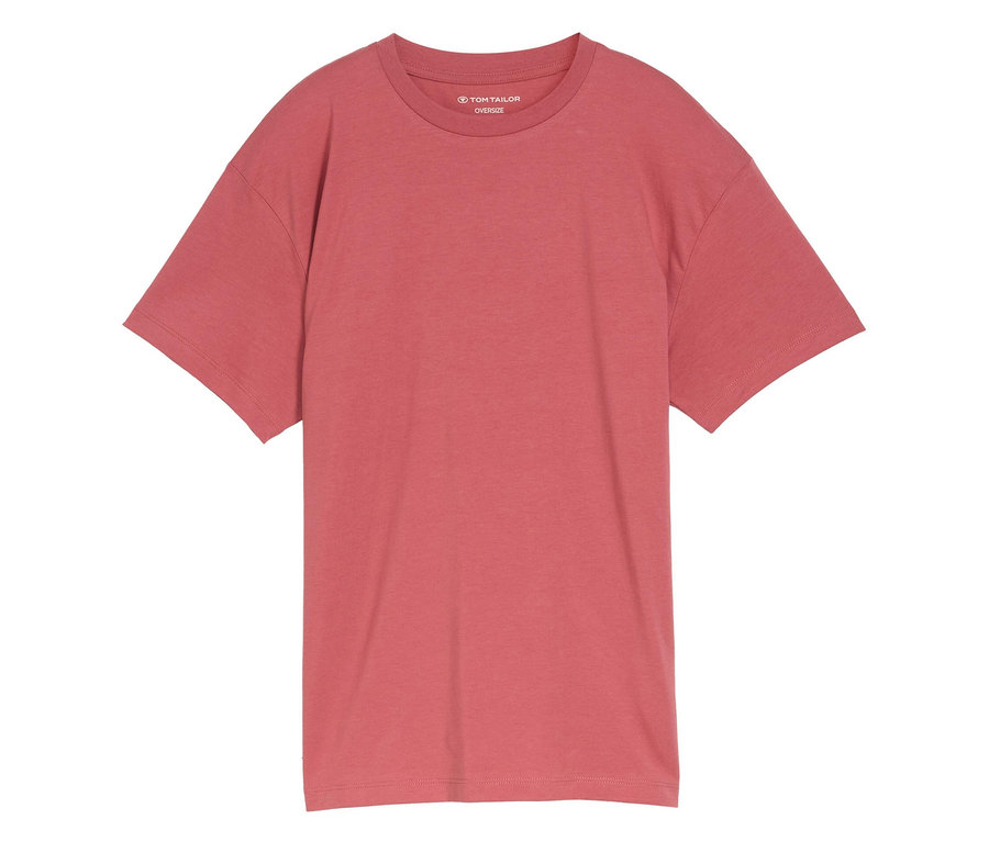 T-shirt Tom Tailor oversize uni corail.