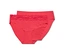 Deux slips Magic Cut rouge flamant, l'un avec une bordure en dentelle à la taille, posés l'un sur l'autre.