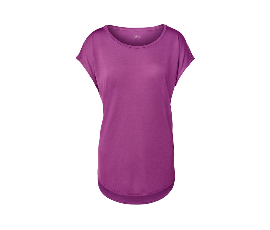 T-shirt de sport violet.