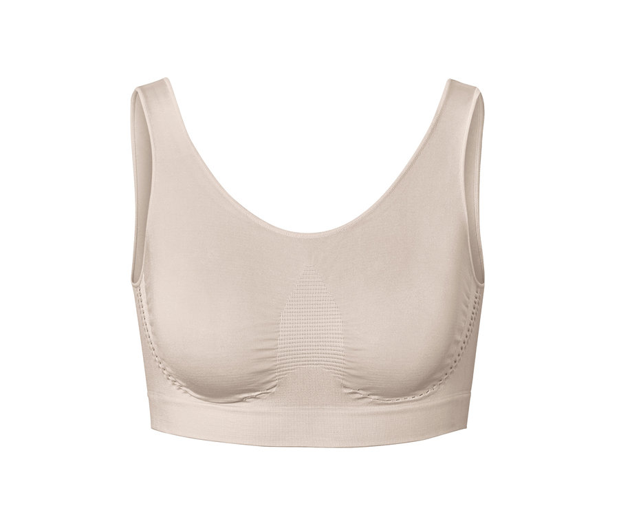 Un bustier sans couture crème.