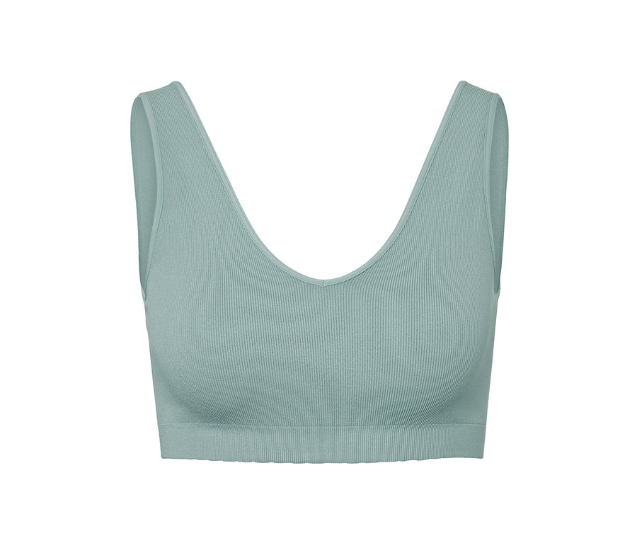 Bustier sans coutures turquoise.