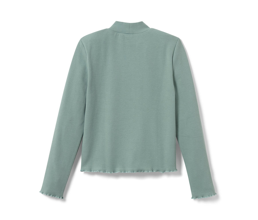 T-shirt manches longues vert pour enfant.