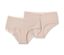 Deux culottes couleur crème.