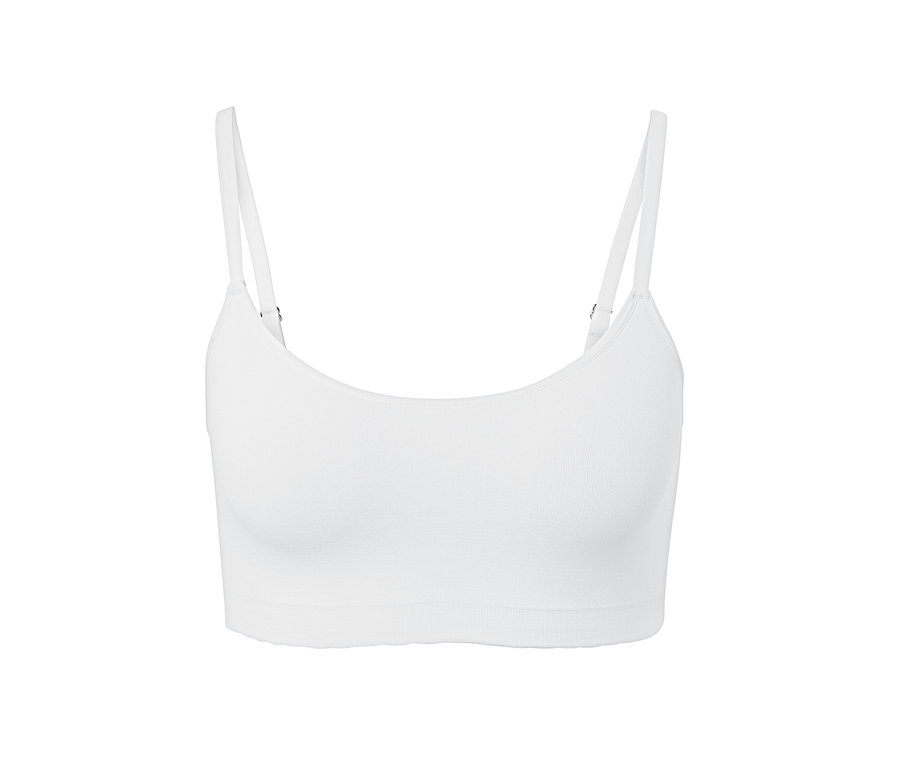 Brassière Seamless avec dentelle, blanc.