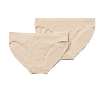 Deux slips Seamless, crème.