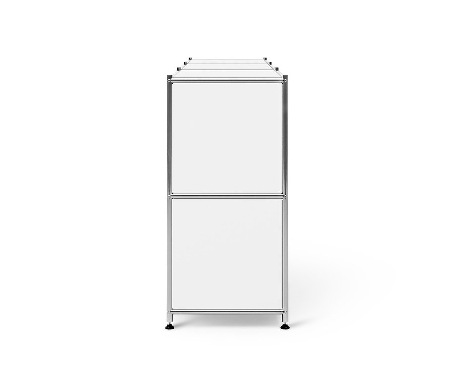 Buffet en métal blanc « CN3 » à 3 abattants amovibles.