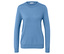 Pull en maille fine bleu avec cachemire.