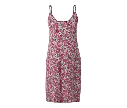 Chemise de nuit à bretelles avec un motif cachemire.