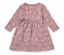 Robe rose à manches longues pour enfants avec un imprimé de fruits des bois et de champignons.