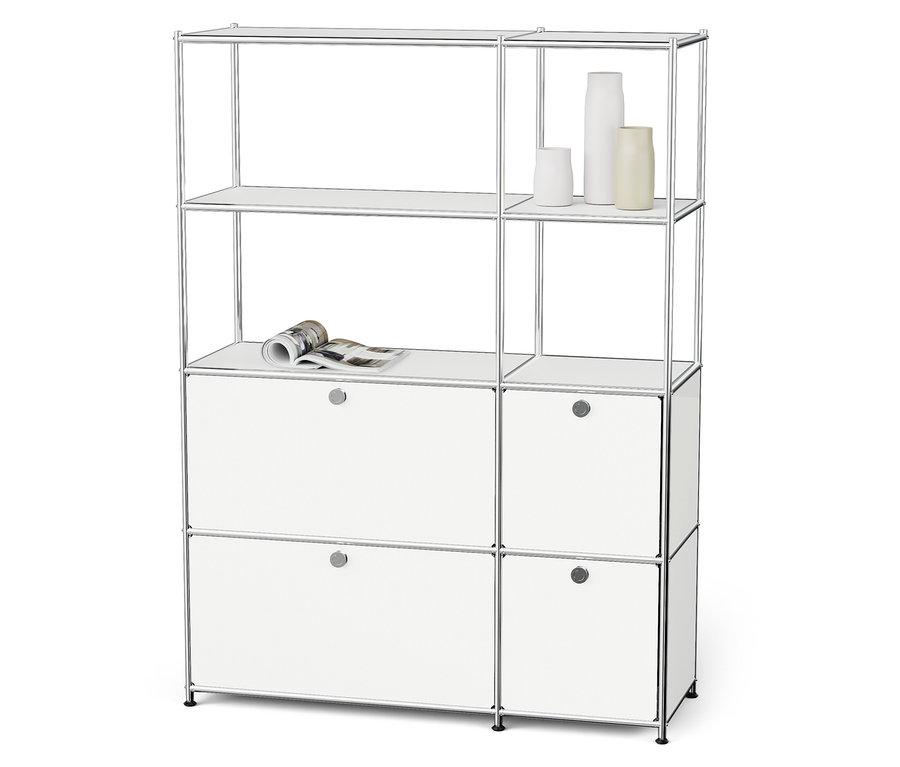 Étagère en métal « CN3 » blanche à 4 abattants.