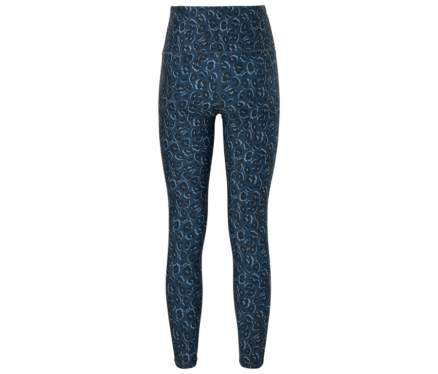 Leggings bleus à motif animal.