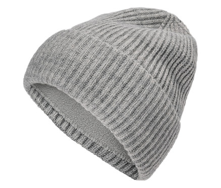 Bonnet en maille, gris chiné