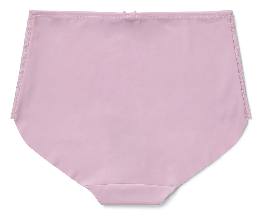 Culotte lilas clair pour femme avec dentelle sur les côtés.