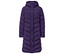Doudoune violette avec capuche.
