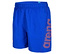Short de bain bleu avec lettrage Arena orange.