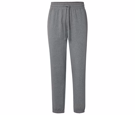Pantalon de jogging gris avec cordon de serrage à la taille.