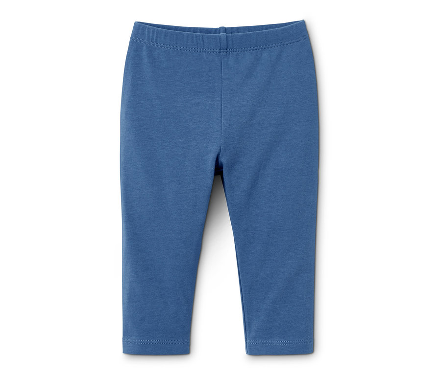 Legging 3/4 bleu en coton bio.
