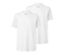 Deux t-shirts blancs à encolure en V.