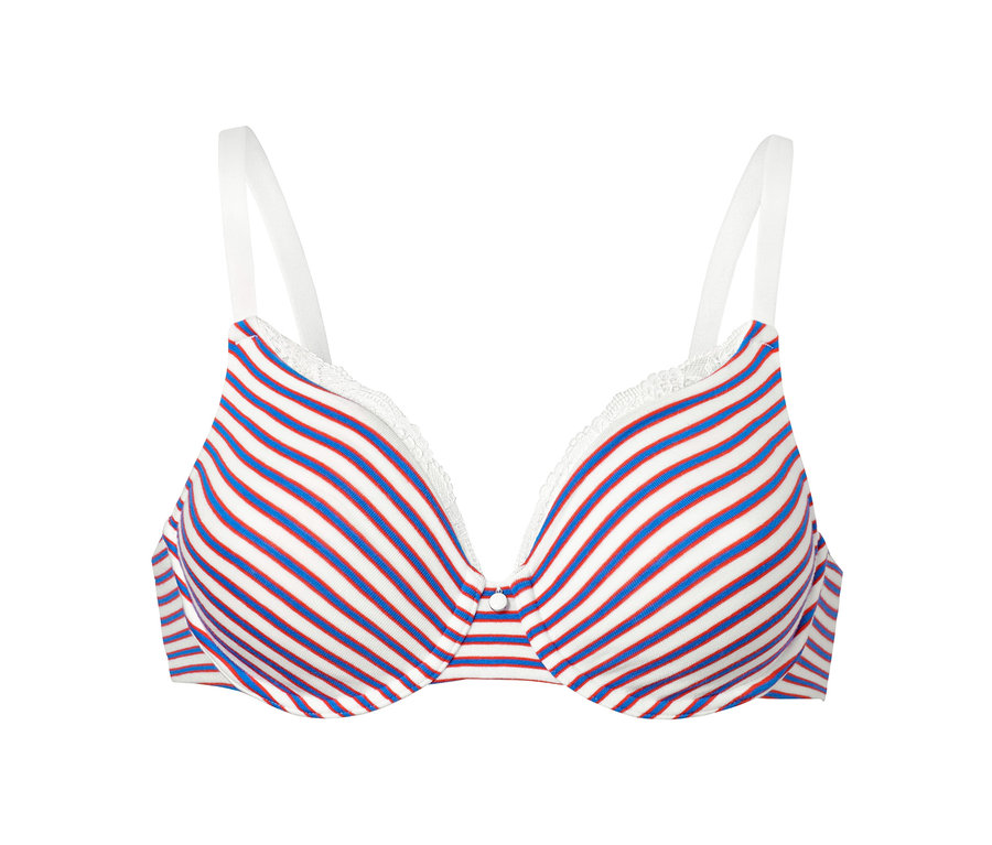 Soutien-gorge à armature à rayures.