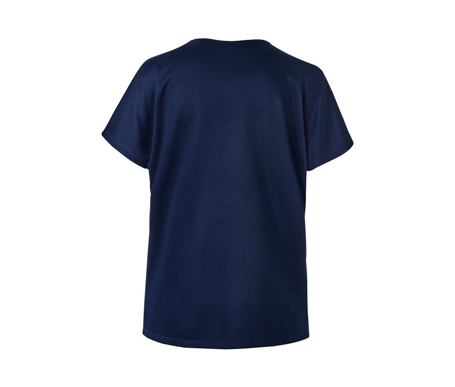 Blouse structurée bleu foncé.