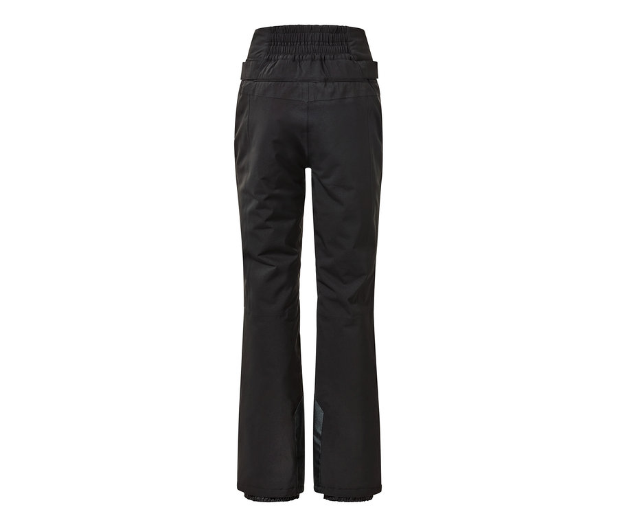 Pantalon de ski taille haute noir vu de dos.
