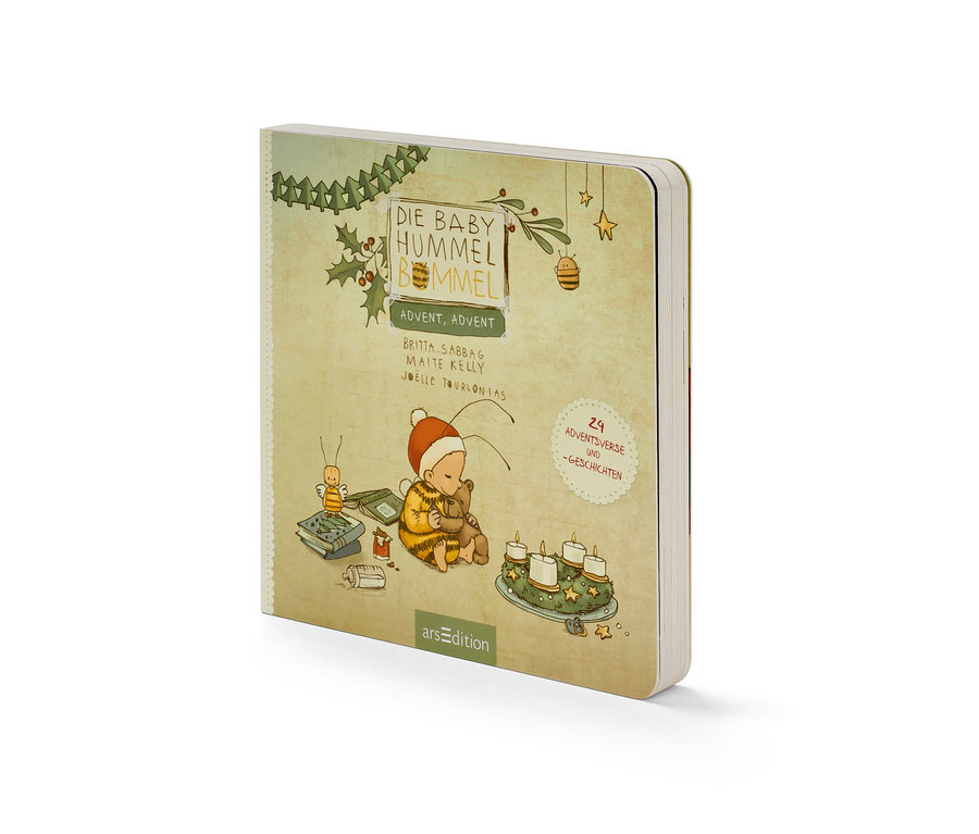 Image de la couverture du livre « Die Baby-Hummel Bommel ‒ Advent, Advent » (livre de l’Avent, en allemand).