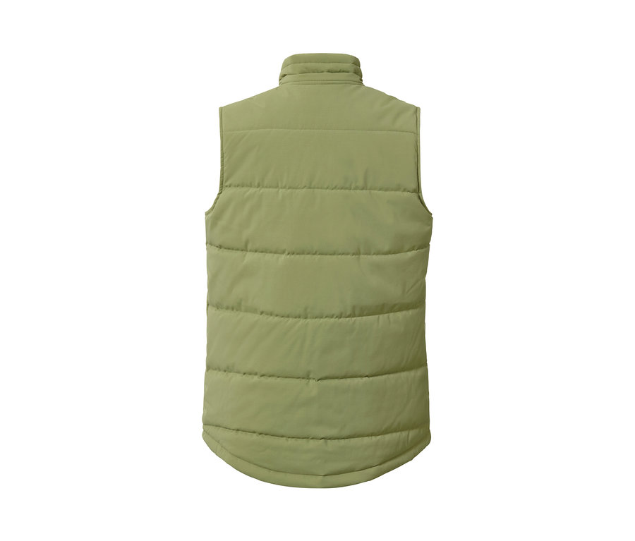 Vue arrière d'un gilet surpiqué.