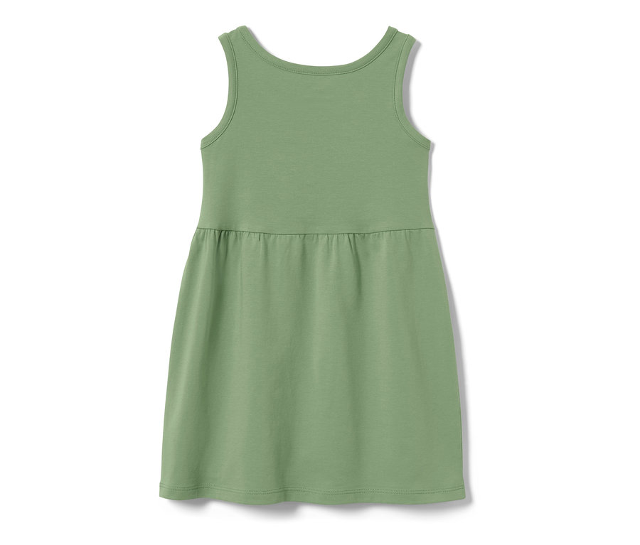 Robe en jersey verte pour enfant avec un motif de lion.