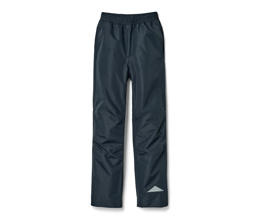 Pantalon imperméable pour enfant bleu marine avec taille élastique.