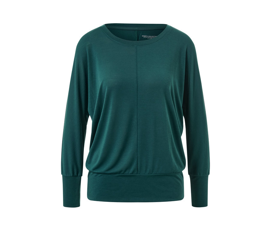 T-shirt de sport et de yoga vert émeraude.