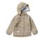 Veste de pluie marron pour enfant avec capuche et motif de lapin.