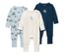 Trois pyjamas pour bébé, chevalier.