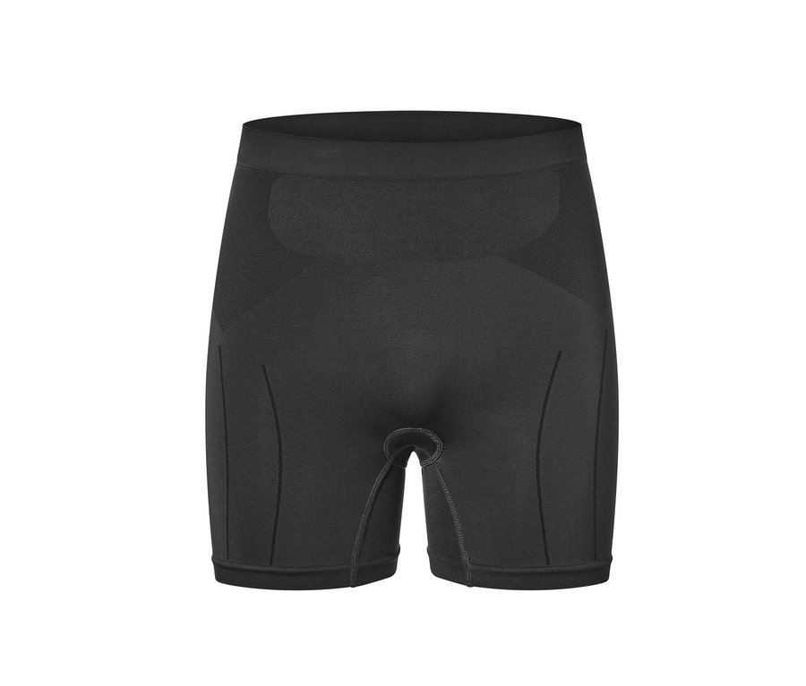 Boxer de vélo noir sur fond blanc.