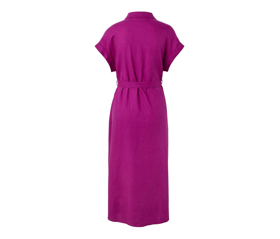 Vue détaillée de l'arrière d'une robe en lin.