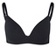 Soutien-gorge noir avec de fines bretelles et un nœud au centre.