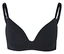 Soutien-gorge noir avec de fines bretelles et un nœud au centre.